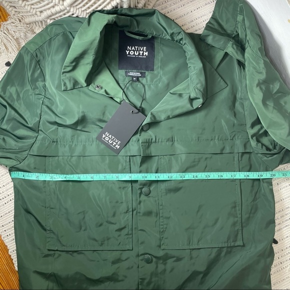 Native Youth Visayan Coach Jacket Green Mens M - Picture 9 of 12